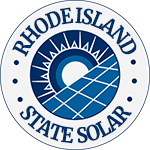 Rhode Island State Solar logo.